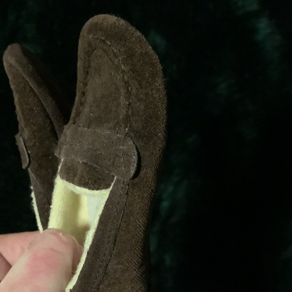 Beba Bean infant suede Coffee brown Penny Loafers - Picture 3 of 5